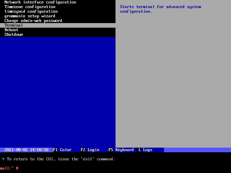 Staring Terminal (root privileges)