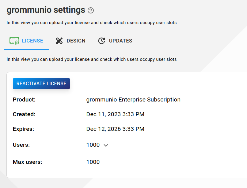 grommunio license