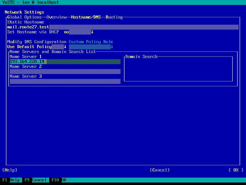 Hostname resolution aid (affects ``/etc/hosts``)