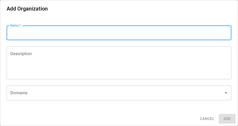 adding an organization