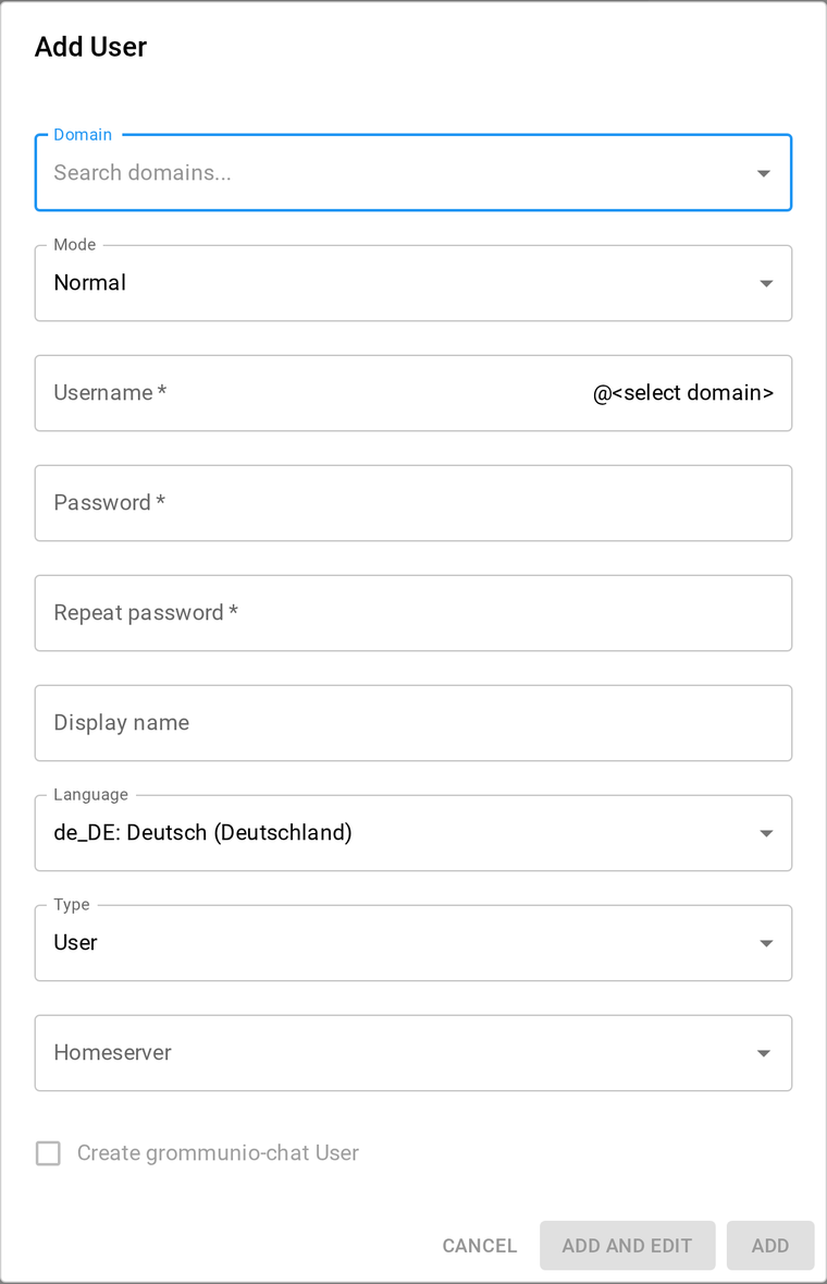 adding a user
