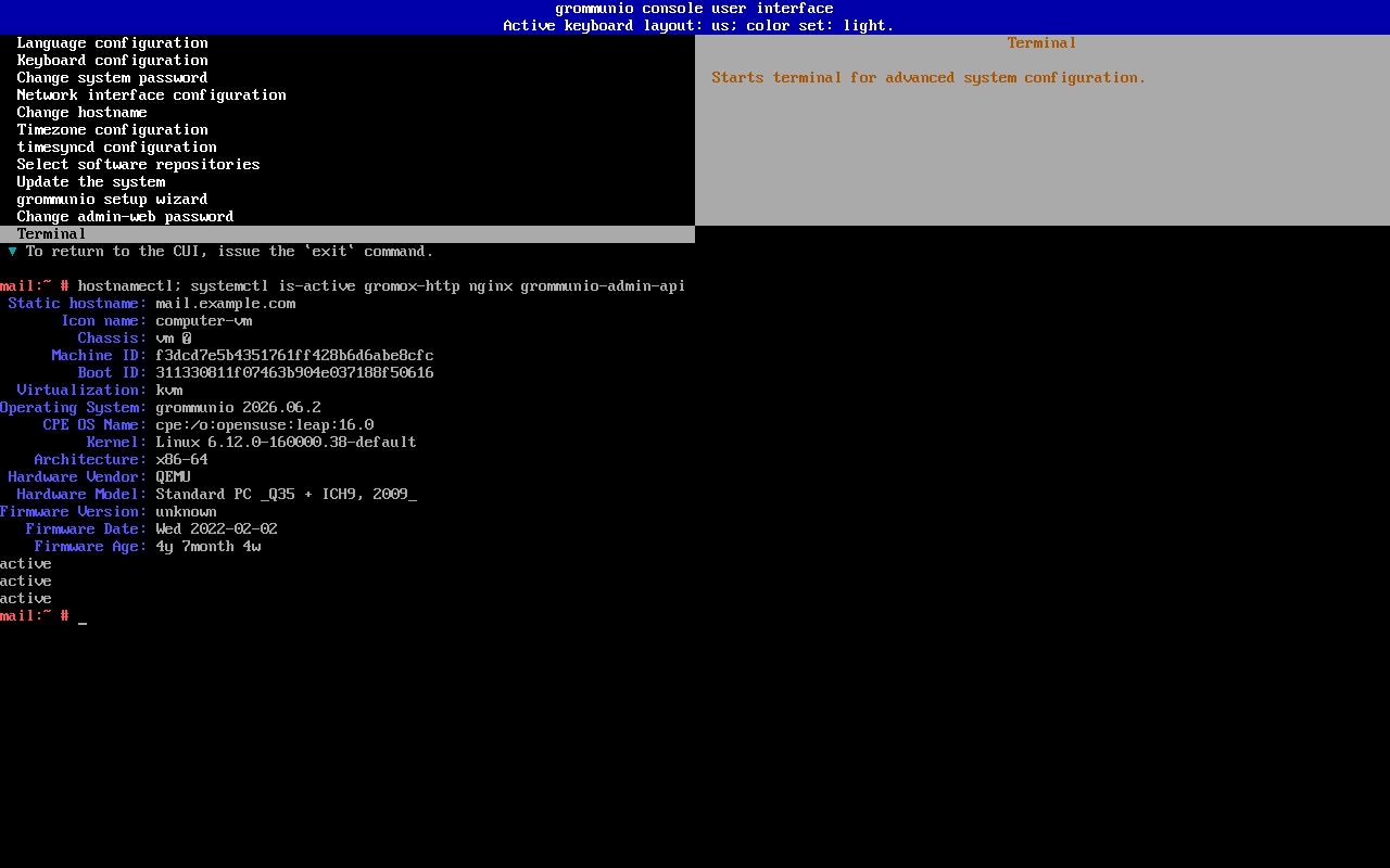 Terminal (root privileges)