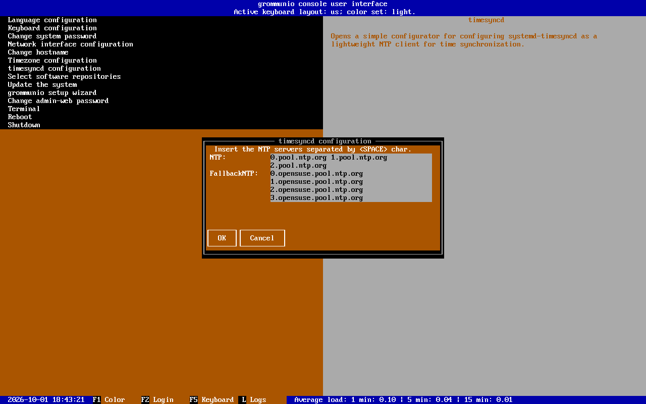 timesyncd configuration