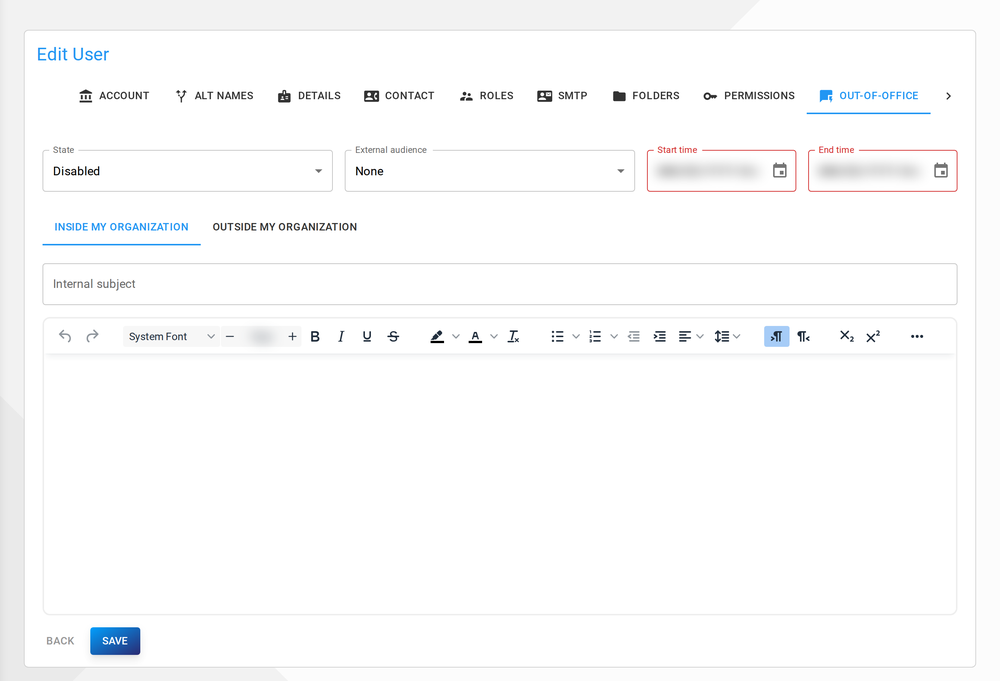 editing a user