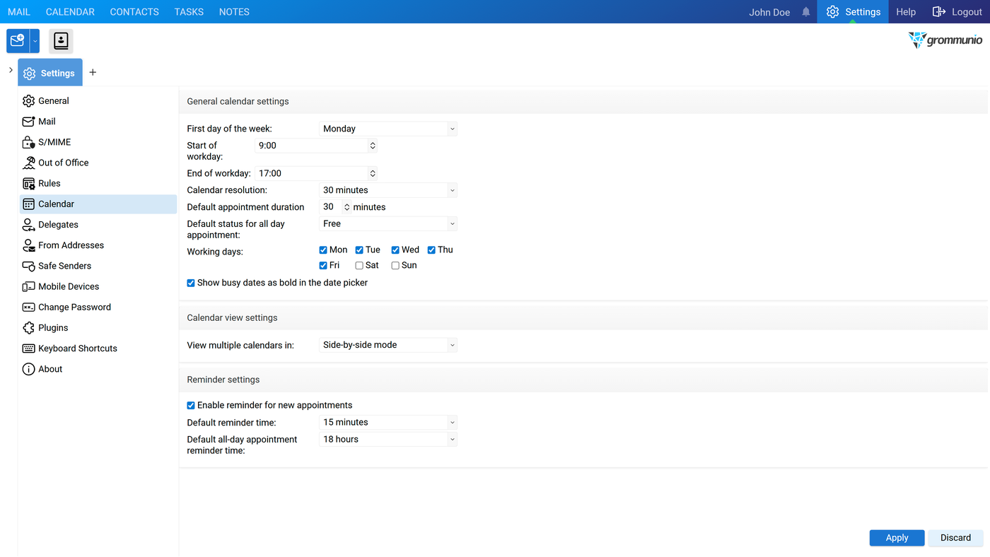 Delegate settings panel with Add, Remove, and Permission controls