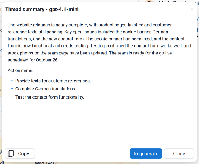 The summary of the Website relaunch thread with the contributions of Sophie, Anna, David and Maria