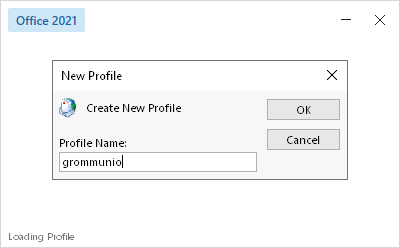 Outlook: New profile