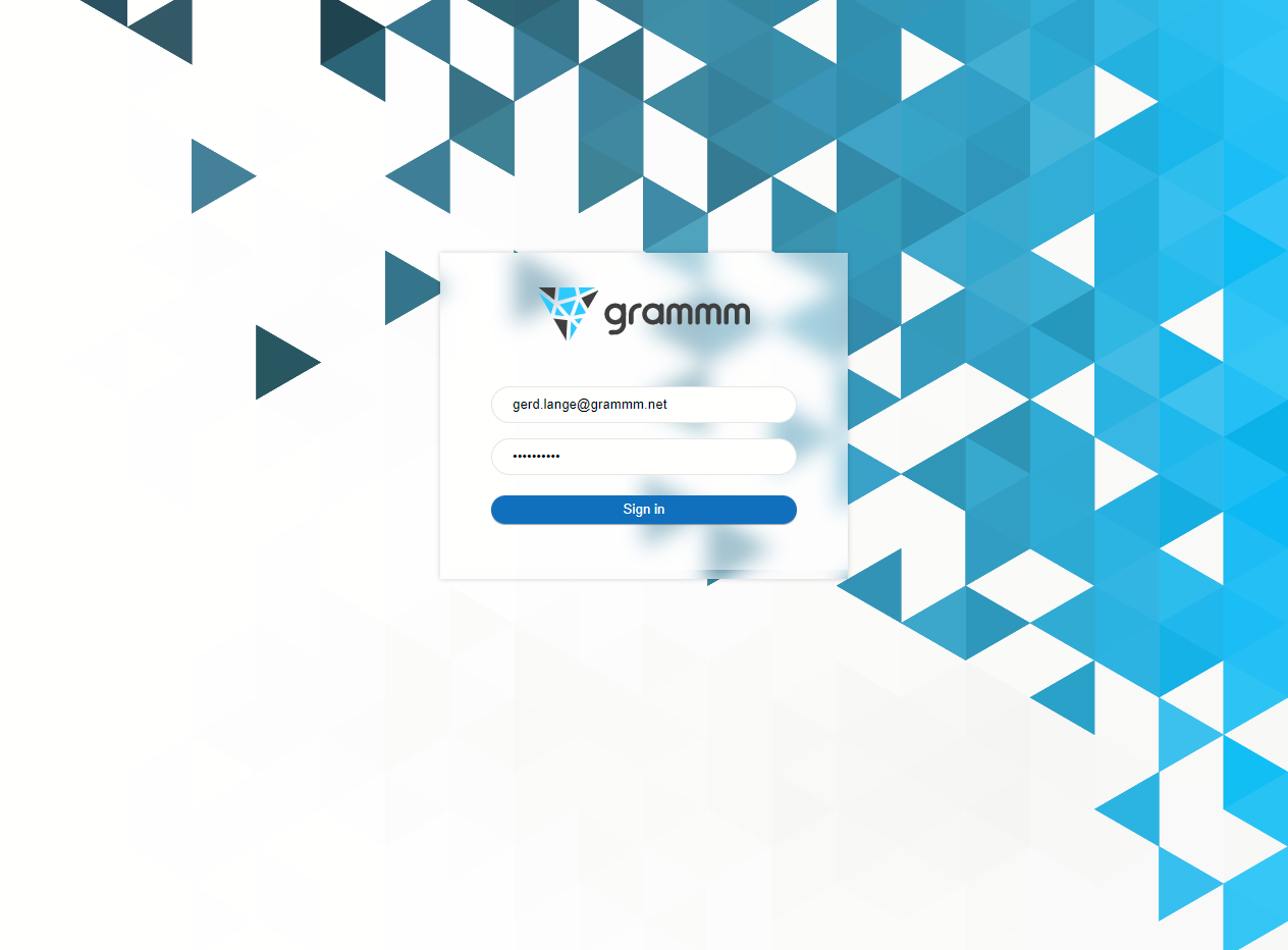 Login page of grommunio Web