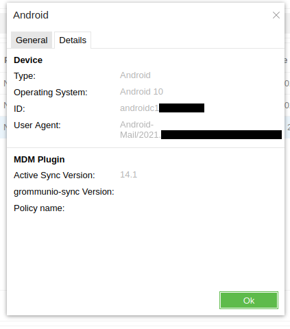 MDM device details